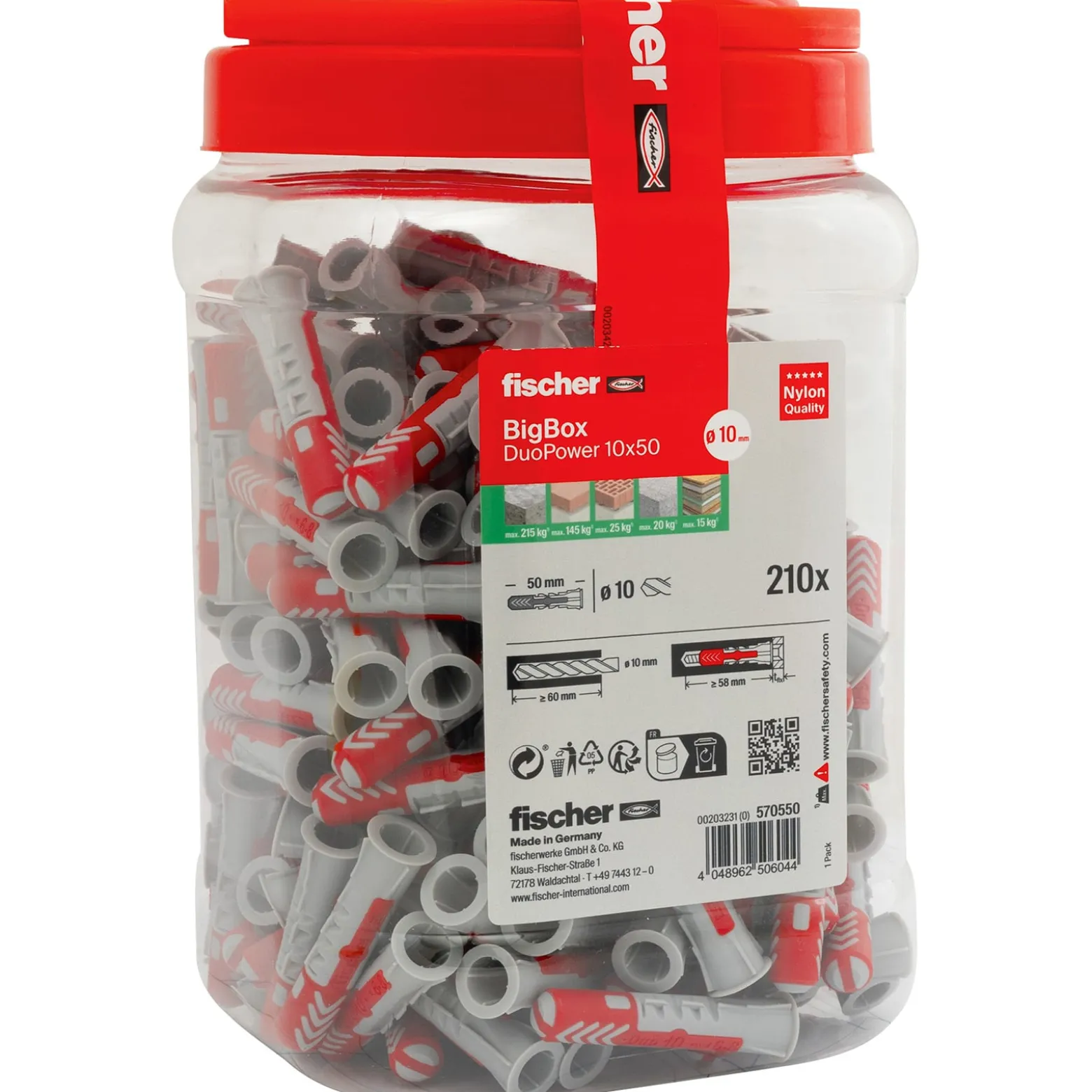 Fischer DuoPower 10x50 BigBox (210 Stk.) - 570550