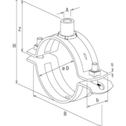 Fischer Massivrohrschelle FRSMN 54-59 M8/M10 (50 Stk.) - 570159