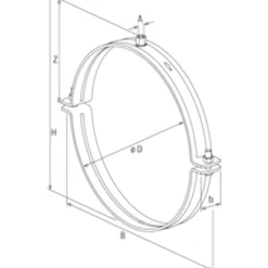 Fischer Massivrohrschelle FRSMN 219-226 M16 VdS (10 Stk.) - 570135