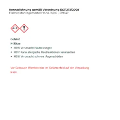 Fischer Montagemörtel FIS VL 150 C - 519547