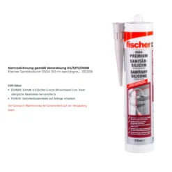 Fischer Sanitärsilicon DSSA 310 ml sanitärgrau - 512209
