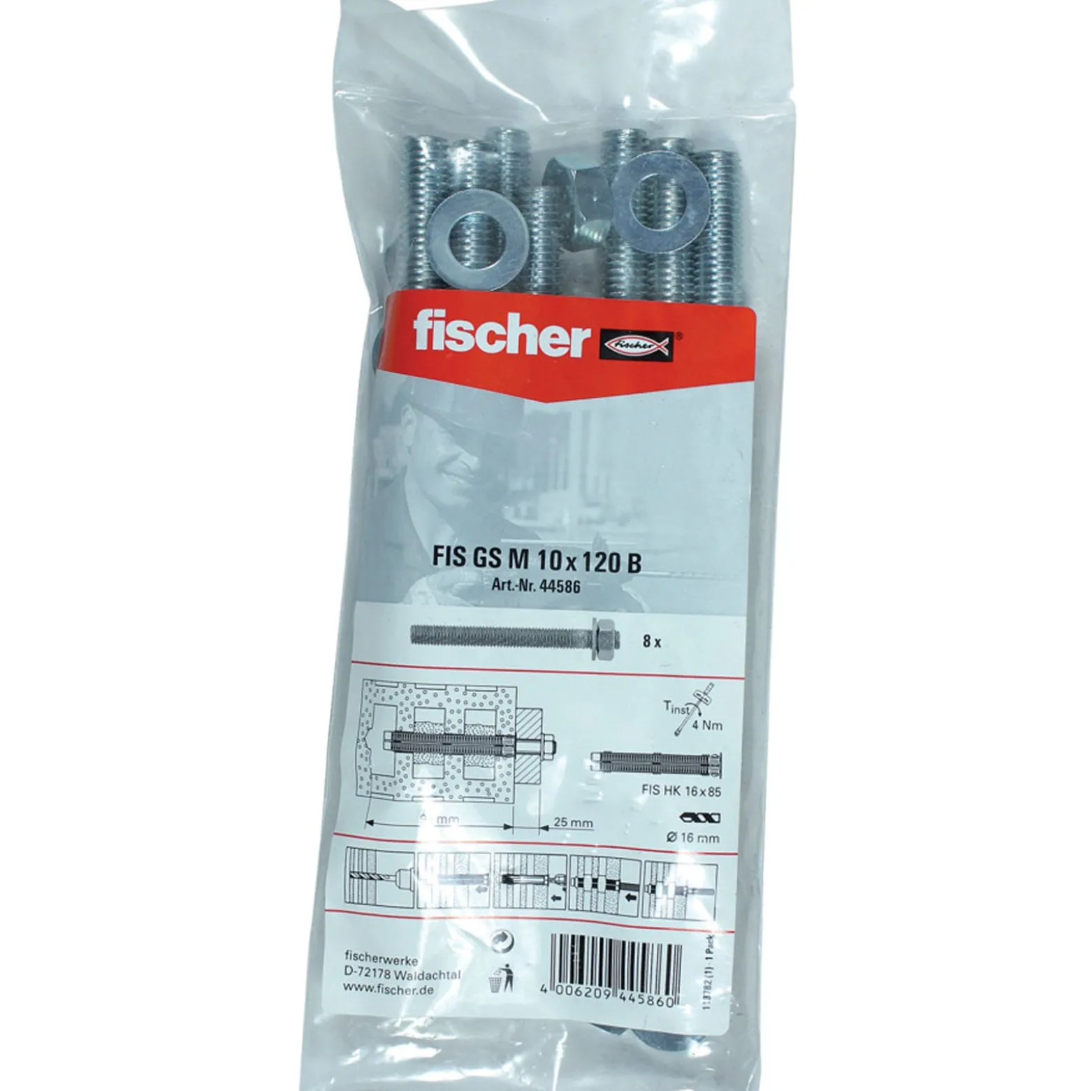 Fischer 8x Gewindeanker FIS GS M10 x 120 - 044586