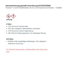 Fischer 1x GOW Kraftkleber 25 ml 2-Komponentenkleber - 545865