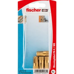 Fischer 4x Messingdübel PA 4 M8/25 - 52485