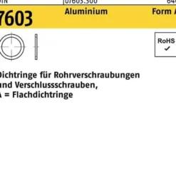 Flachdichtring DIN 7603 18x22x1,5 Aluminium 100 Stück