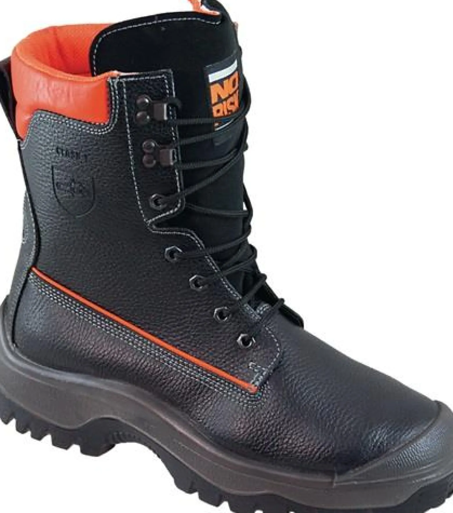 Forstsicherheitsstiefel NoRisk Größe 46 schwarz / orange - 39113-46