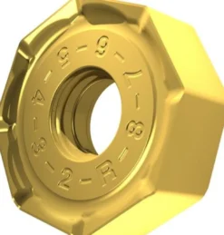 Fräswendeschneidplatte ISO ONMX 060508SR-R:M8340 D.5,7mm PVD beschichtet Gold