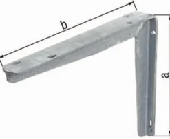 GAH Alberts Konsole L.300mm H.250mm STA roh TZN Trgf.250kg - 800710