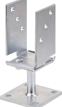 GAH Alberts U-Pfostenträger 71-131x110x70x100mm TZN breitenverstellbar,zum Aufschr - 214500