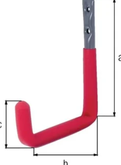 GAH Alberts Wandhaken U-Form Rotgummi 83 mm Stahl roh verzinkt 18 mm - 802158