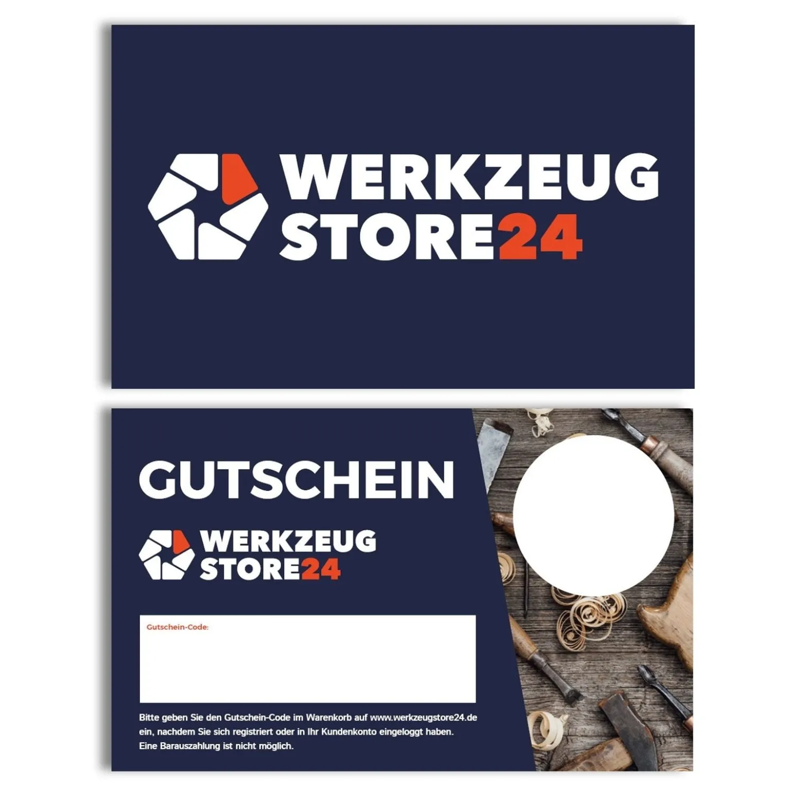 Geschenkgutschein Wert 100 € (Motiv Dunkelblau) - im Miniatur Systainer