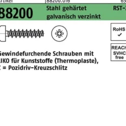 Gewindefurchendeschraube R 88200 Liko PZ 6x25-Z Stahl gehärtet galv.verz. 250St.