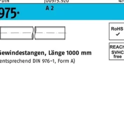 Gewindestange DIN 975 M8x 1000mm A 2 1 Stück