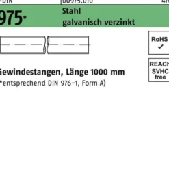 Gewindestange DIN 975 M3x 1000mm Stahl galv.verz. 1 Stück