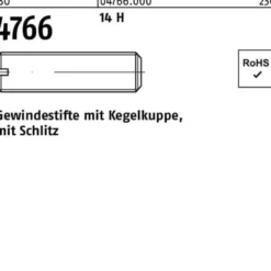 Gewindestift ISO 4766 Kegelkuppe/Schlitz M2x 8 14 H 200 Stück