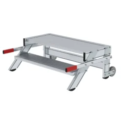 Günzburger Steigtechnik Arbeitspodest fahrbar Stufenbreite 1.000 mm Aluminium geriffelt 2 Stufen - 050019
