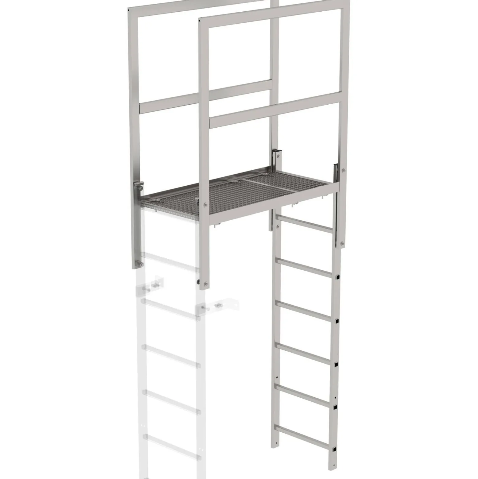 Günzburger Steigtechnik Attika-Überstieg Edelstahl Länge 1.200 mm- 064183