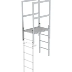 Günzburger Steigtechnik Attika-Überstieg Aluminium eloxiert Länge 930 mm - 061181