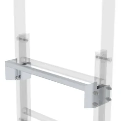 Günzburger Steigtechnik Ausstiegstritt Alu blank 520 mm Spaltmaß 100 mm - 062966