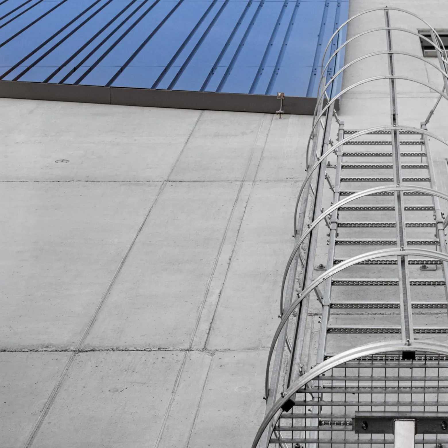 Günzburger Steigtechnik einzügige Steigleiter mit Rückenschutz (Bau) Aluminium blank 5,96 m - 0510100
