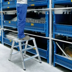 Günzburger Steigtechnik Klapppodest beidseitig begehbar 2 x 2 Stufen - 050094