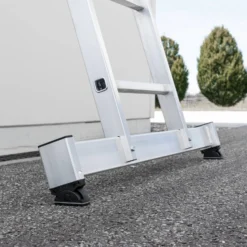 Günzburger Steigtechnik Klappleiter 2tlg. mit nivello-Traverse 2 x 4 Sprossen - 032208