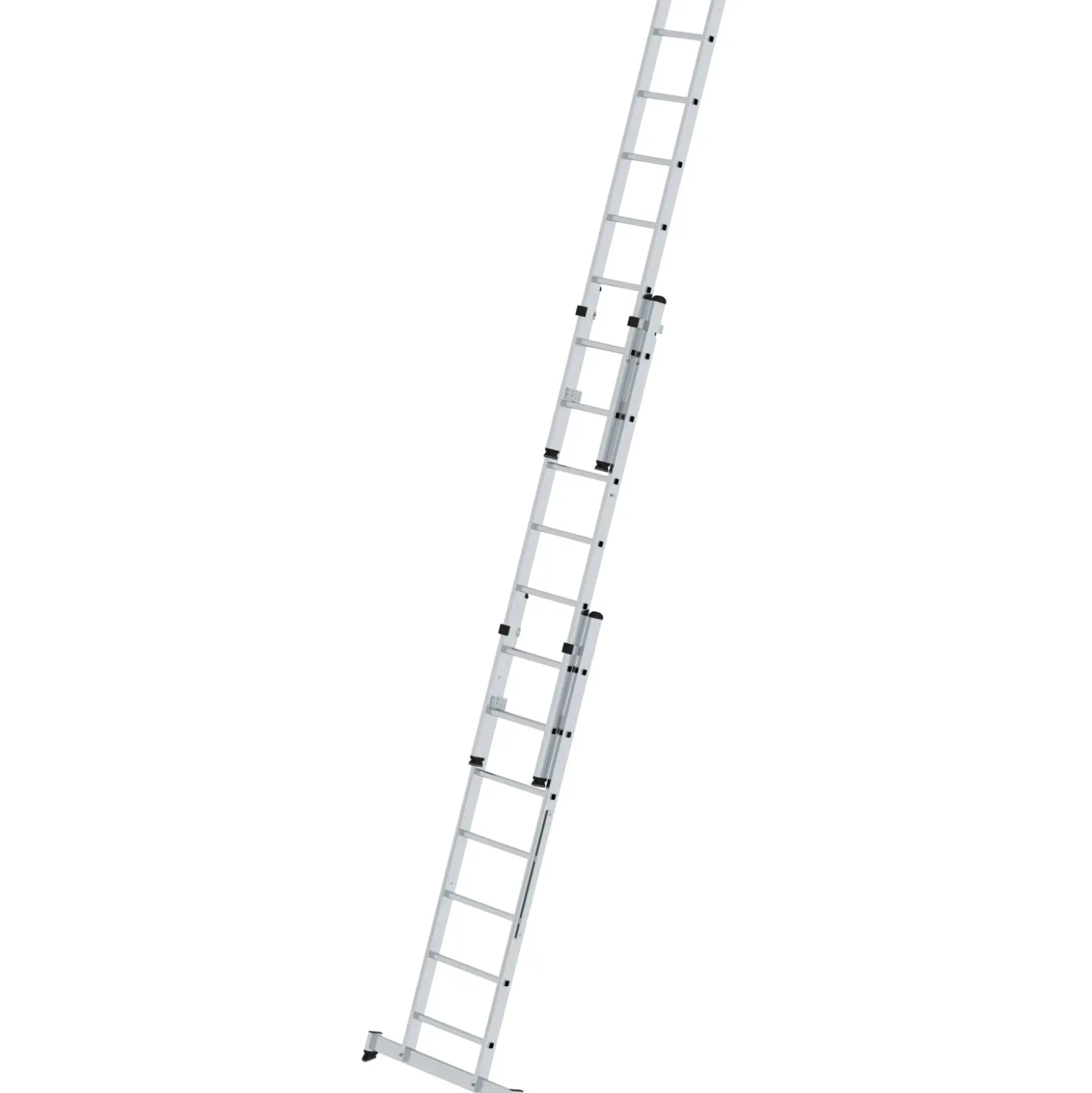 Günzburger Steigtechnik Mehrzweckleiter 3tlg. mit nivello-Traverse 3 x 7 Sprossen - 011107