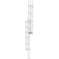 Günzburger Steigtechnik mehrzügige Steigleiter mit Rückenschutz (Maschinen) Aluminium blank 12,12 m - 510231
