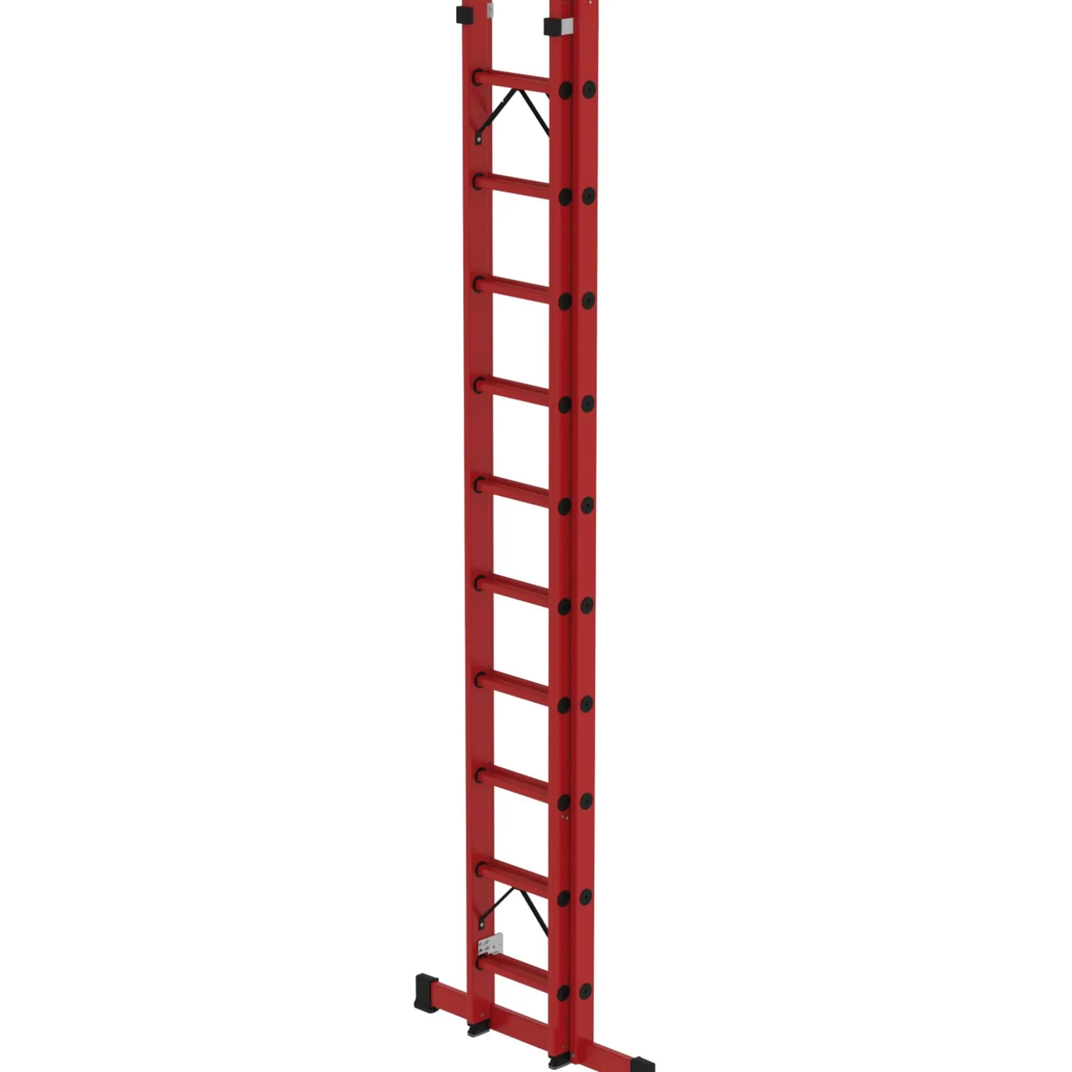 Günzburger Steigtechnik Sprossen-Schiebeleiter 2tlg. GFK mit Standard-Traverse 2 x 10 Sprossen - 036610