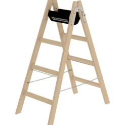 Günzburger Steigtechnik Sprossen-Stehleiter Holz 2 x 4 Sprossen - 033208