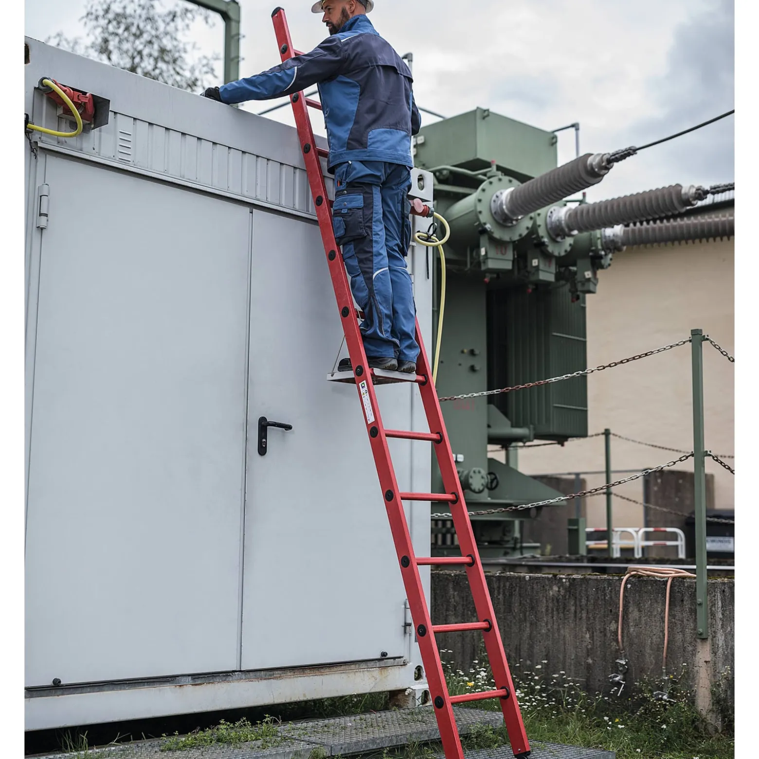 Günzburger Steigtechnik Sprossen-Anlegeleiter GFK ohne Traverse 10 Sprossen - 036010