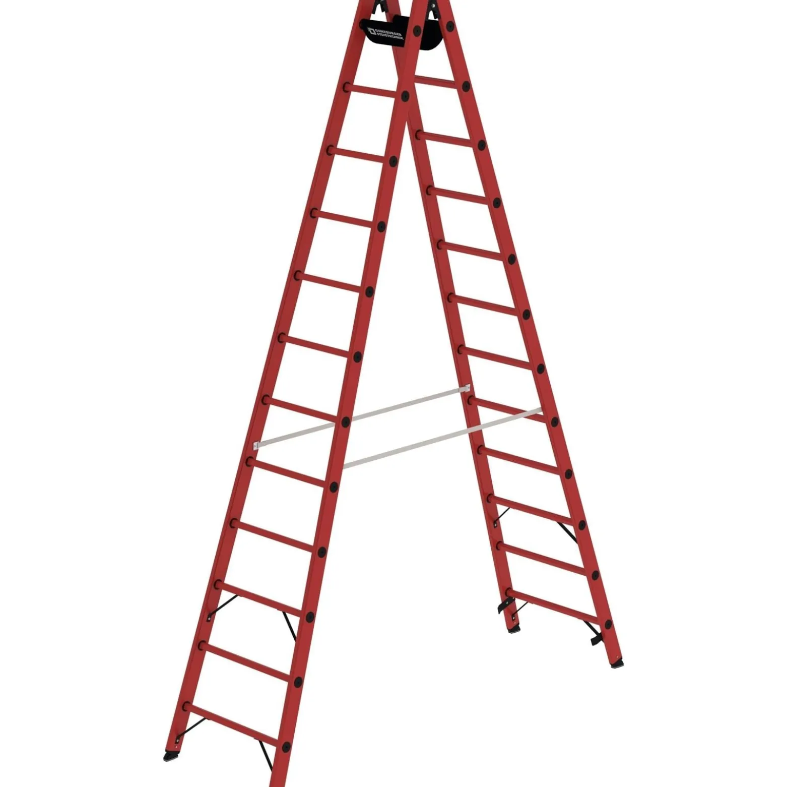 Günzburger Steigtechnik Sprossen-Stehleiter GFK 2 x 12 Sprossen - 036412