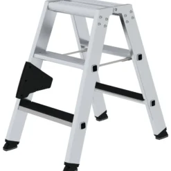 Günzburger Steigtechnik Stufen-Stehleiter beidseitig begehbar mit clip-step 2 x 3 Stufen - 041603