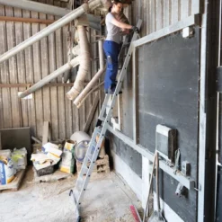 Günzburger Steigtechnik Stufen-Anlegeleiter ohne Traverse 6 Stufen - 040306