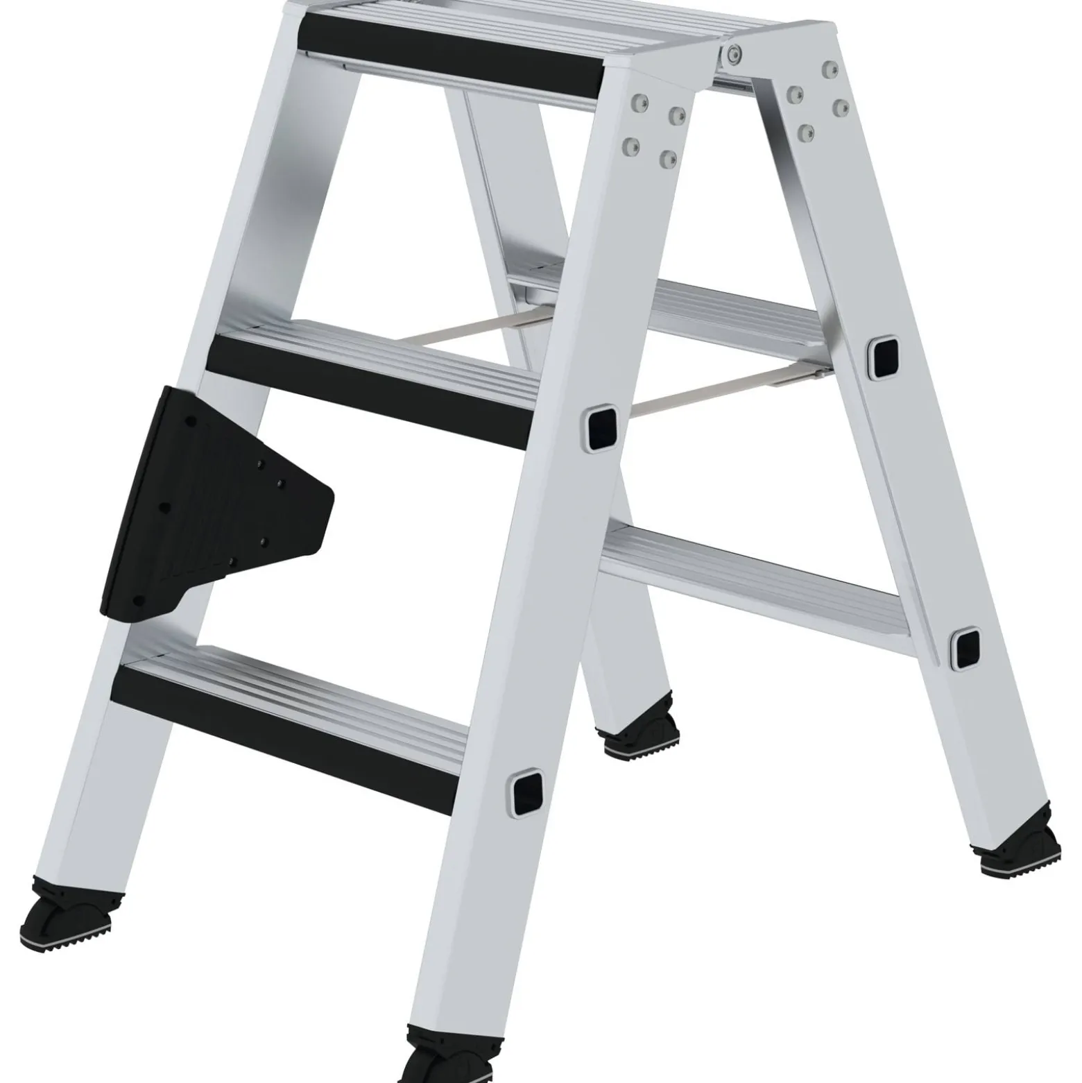 Günzburger Steigtechnik Stufen-Stehleiter beidseitig begehbar mit clip-step relax 2 x 3 Stufen - 042206