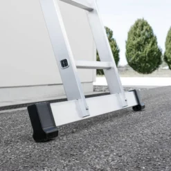 Günzburger Steigtechnik Teleskopleiter 4tlg. mit Traverse 4 x 3 Sprossen - 032121