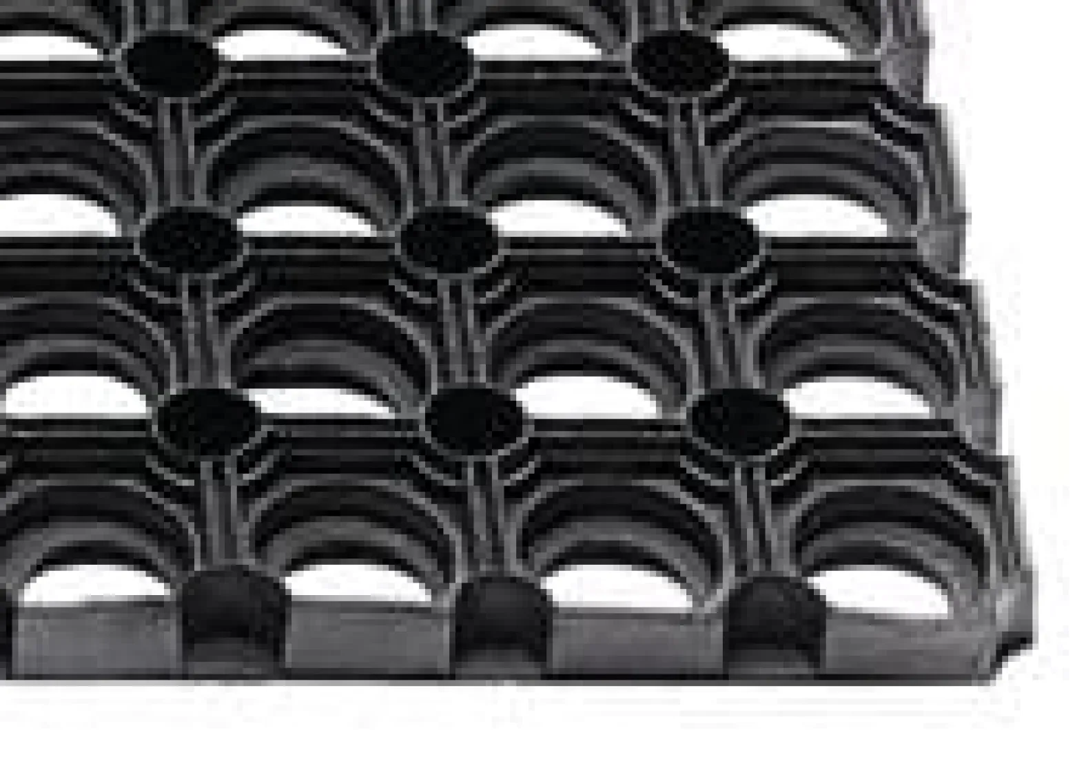 HAMAT Fußmatte offene Ringe schwarz Gummi - 3502402007
