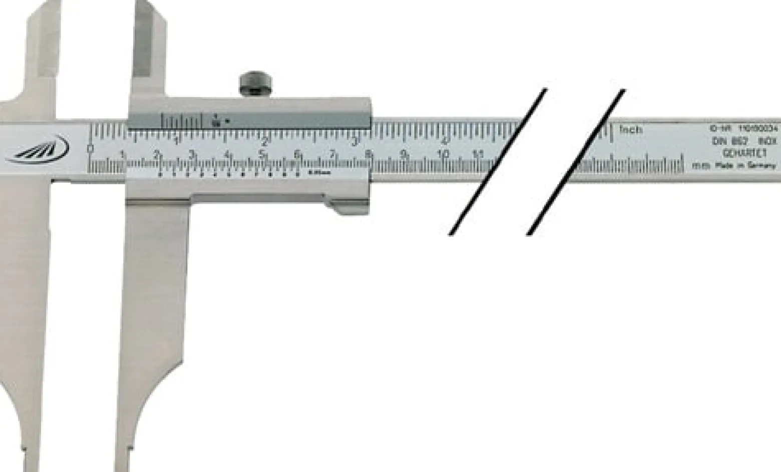 HELIOS PREISSER Werkstattmessschieber DIN862 300mm m.Spitzen Schnabel-L.90mm PREISSER - 234503