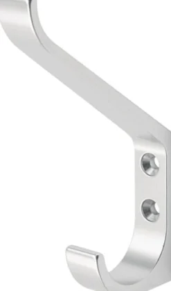 hermeta Huthaken 0148 einfach 86,5 mm Aluminium silberfarbig eloxiert 135 mm - 0148-01E