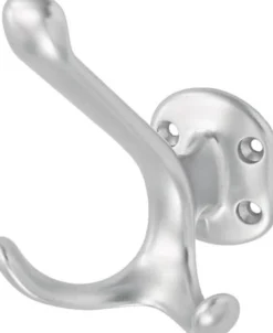 hermeta Huthaken 0028 zweifach90 mm Aluminium silberfarbig eloxiert 100 mm - 0028-01E