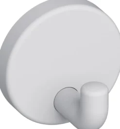 HEWI Einzelhaken 801.90B010 rechtwinklig gebogen 30 mm Polyamid ma 98 signalweiß - 801.90B010 98