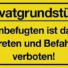 Hinweiszeichen Privatgrundstück L400xB250mm gelb schwarz Ku.