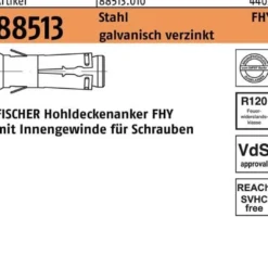 Hohldeckenanker R 88513 FHY M8 Stahl galv.verz. 25 Stück FISCHER