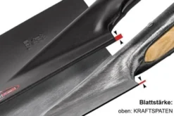 IDEAL Kraftspaten 280 x 190 / 180 mm Größe 2 Standard Stahlrohrstiel mit Hartholzknauf - 13010277