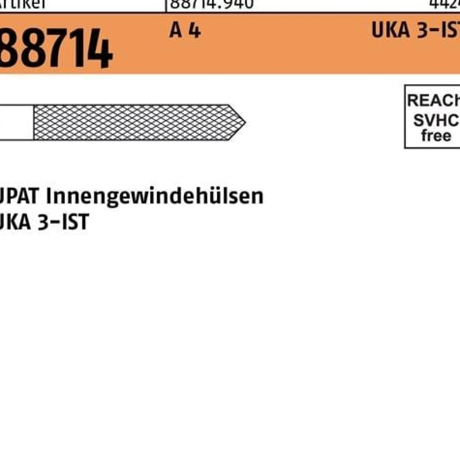 Innengewindehülse R 88714 UKA IST M8 A 4 10 Stück UPAT