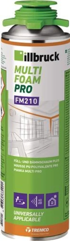 1K-Fenster-/Fassadenschaum FM210 500ml B2 grün Dose ILLBRUCK