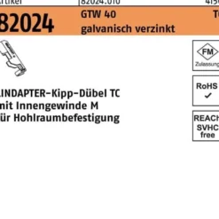 Kippdübel R 82024 GTW 40 TC TC 8 galv.verz. 1 Stück LINDAPTER