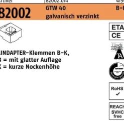 Klemmen R 82002 GTW 40 KM 12/4,5 galv.verz. 1 Stück LINDAPTER
