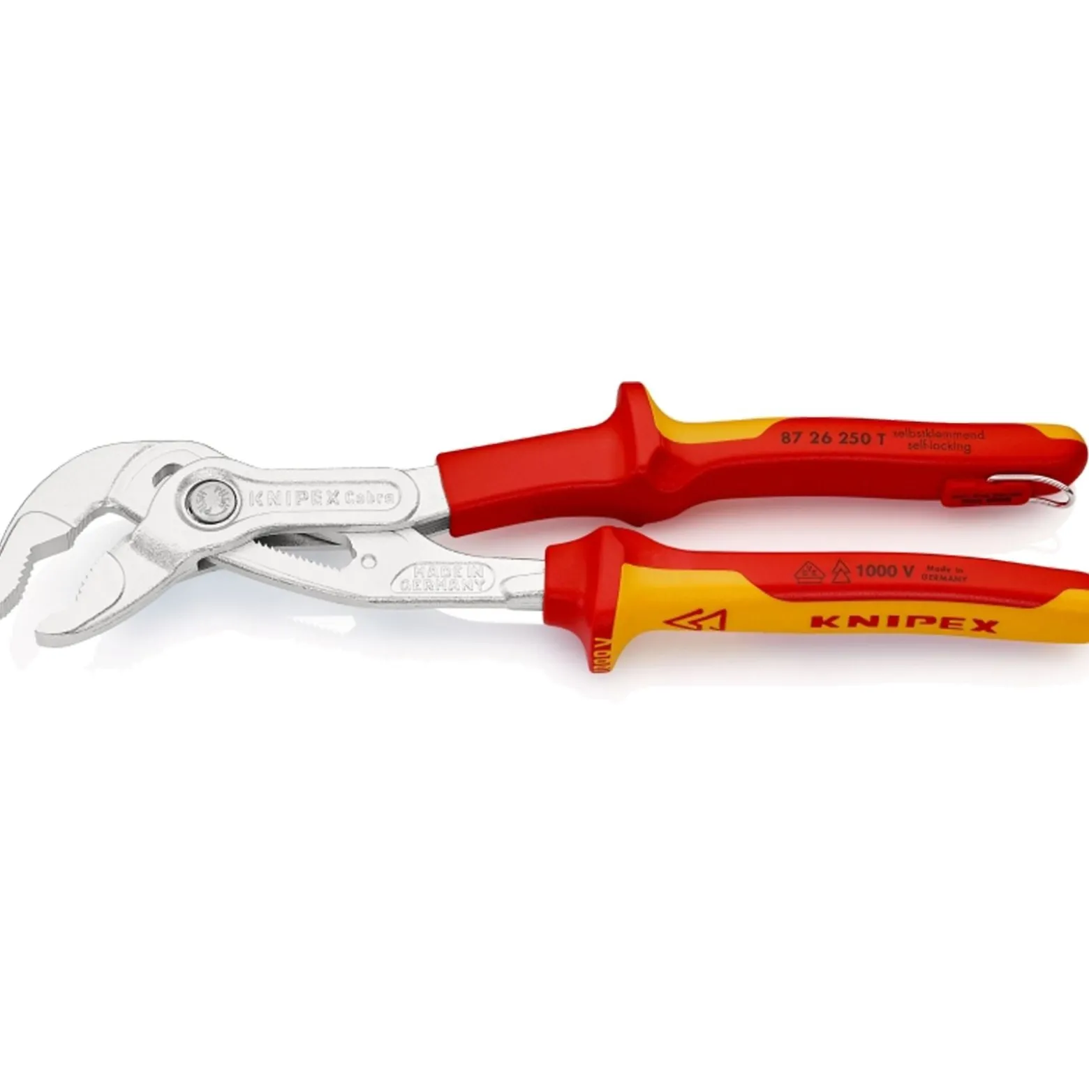 Knipex Cobra® VDE Hightech-Wasserpumpenzange, isoliert mit Befestigungsöse - 8726250T