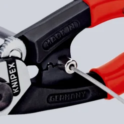 Knipex Drahtseilschere m Befestigungsöse mit Mehrkomponenten-Hüllen, mit integrierter Befestigungsöse zum Anbringen einer Absturzsicherung 190 mm - 9562190TBK